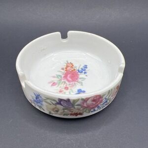 Vintage Royal Carlton Porcelain Ashtray MCM Floral Japan‎